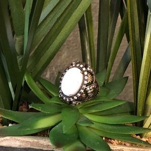 Antique style Ring sultana sterling silver 925